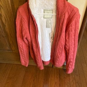 Green Tea Fleece Lined Sweater